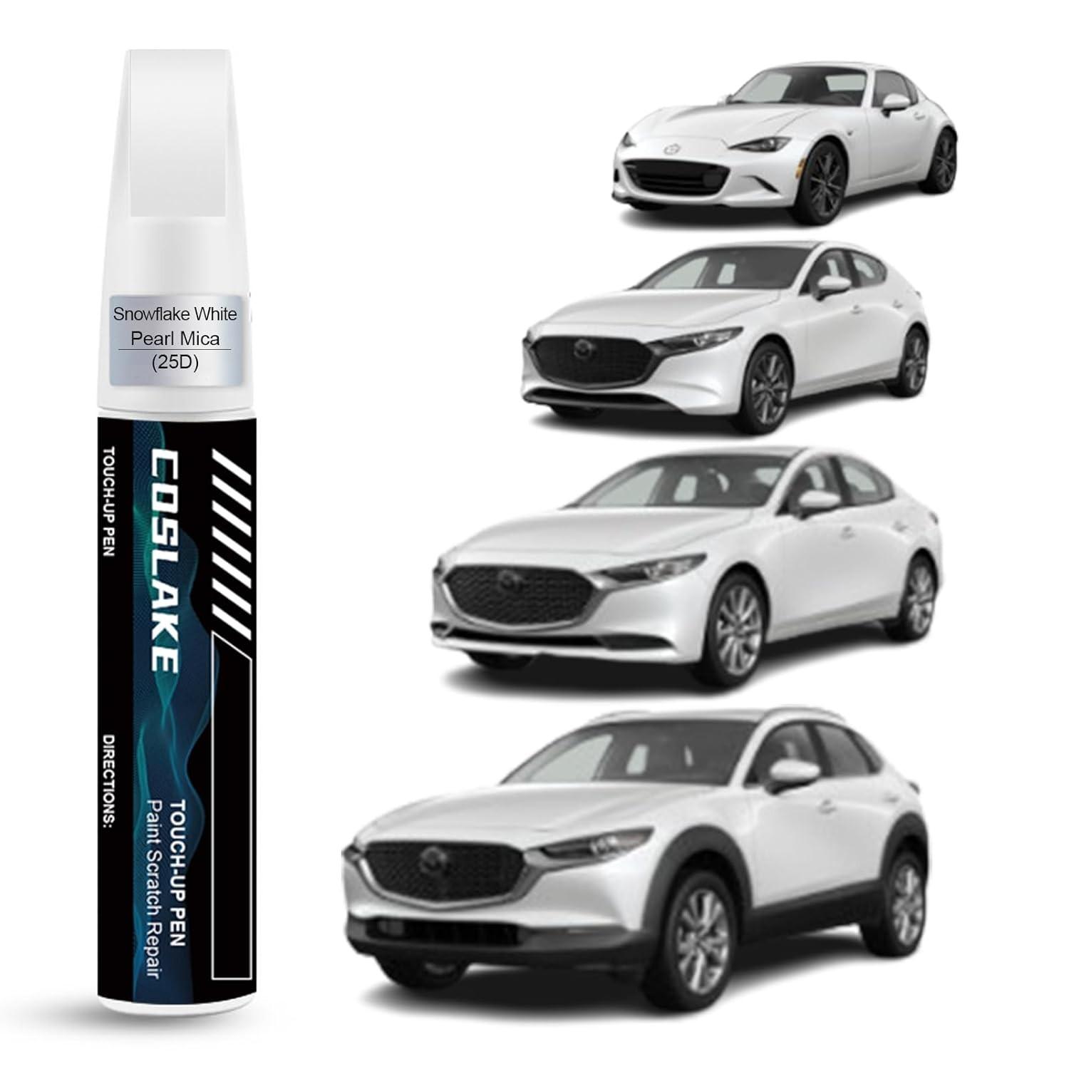 Caneta de Retoque para Carro Snowflake White Pearl Mica - Cor Perfeita para Reparos Automotivos