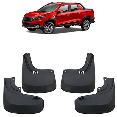 Parabarro Lameiro Strada: Kit 4 Peças Preto Texturizado