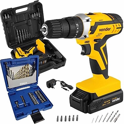 Parafusadeira de Impacto 20V VONDER PFV238I + Kit 41 Peças EVALD