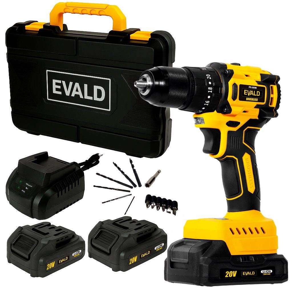 Parafusadeira Impacto 20V Brushless Evald: Potência e Autonomia