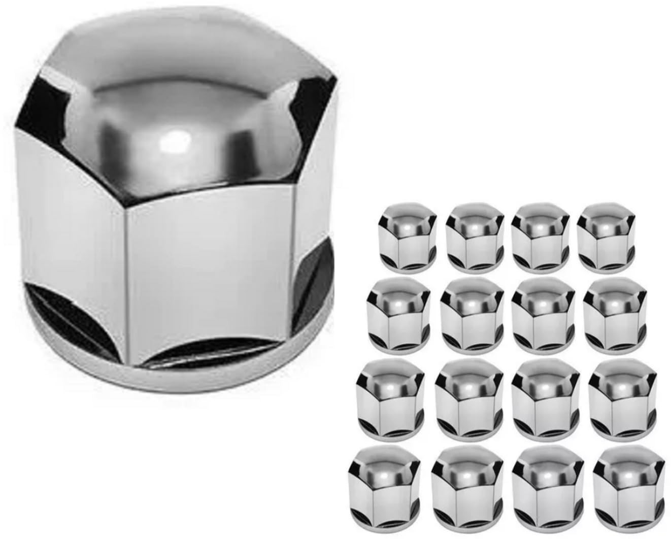 Kit 16 Capas Cromadas para Parafusos de Roda 17mm - Elegância e Proteção Universal