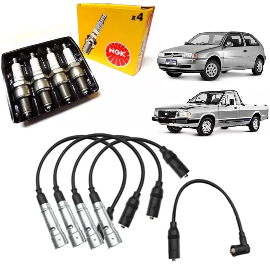 Kit Velas NGK + Cabos ILM para Gol, Parati e Voyage AP 1.6/1.8 (1988-1995) - Desempenho e Durabilidade