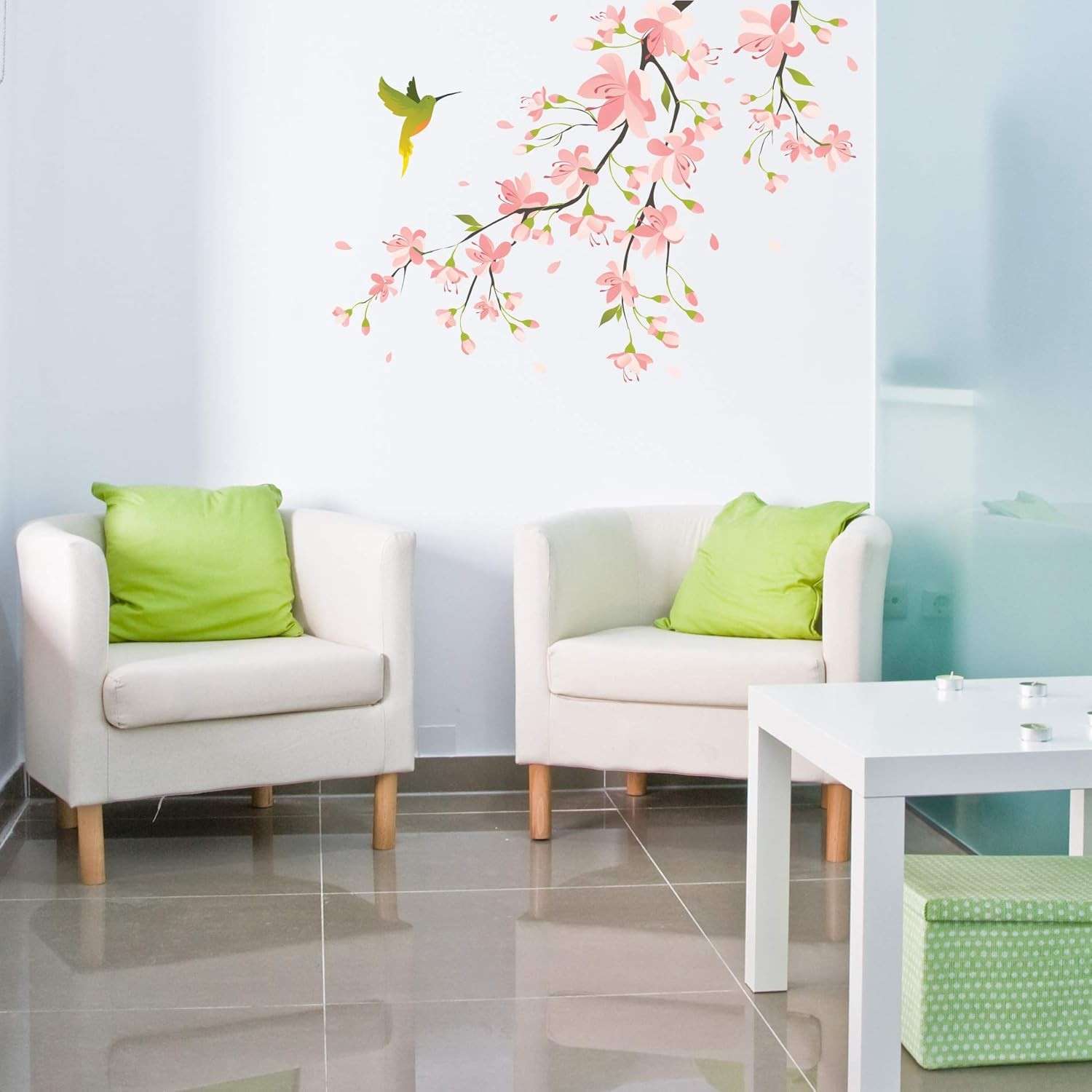 Adesivo de Parede Beija-Flor com Elegância e Estilo - 57x82 cm