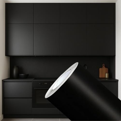 Adesivo Vinil Preto Fosco 50cm x 1m - Transforme Móveis, Geladeira e Paredes com Estilo