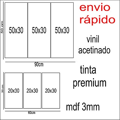 Quadro Decorativo 3 Peças Mosaico Primavera em Paris