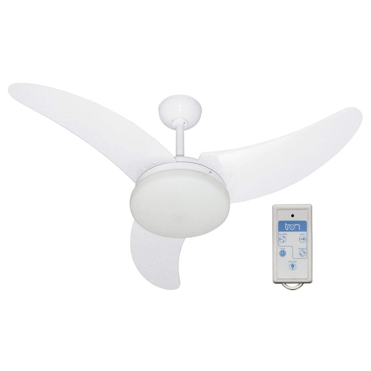 Ventilador de Teto Itaparica Max 110/127V 3 Pás com Luz - Tron Branco