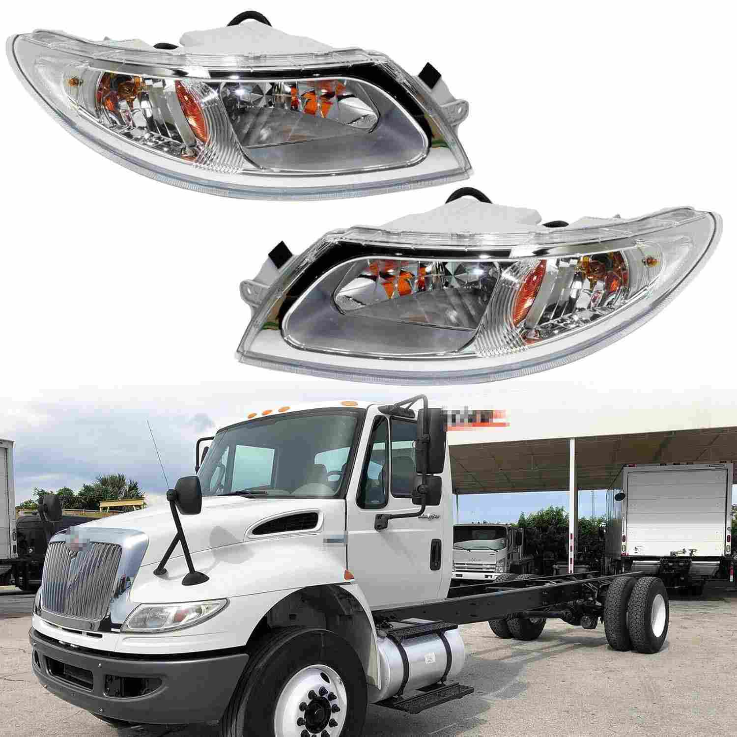 Conjunto de Faróis Durastar Internacional 4100-8600 (2002-2016) - Lado Motorista e Passageiro