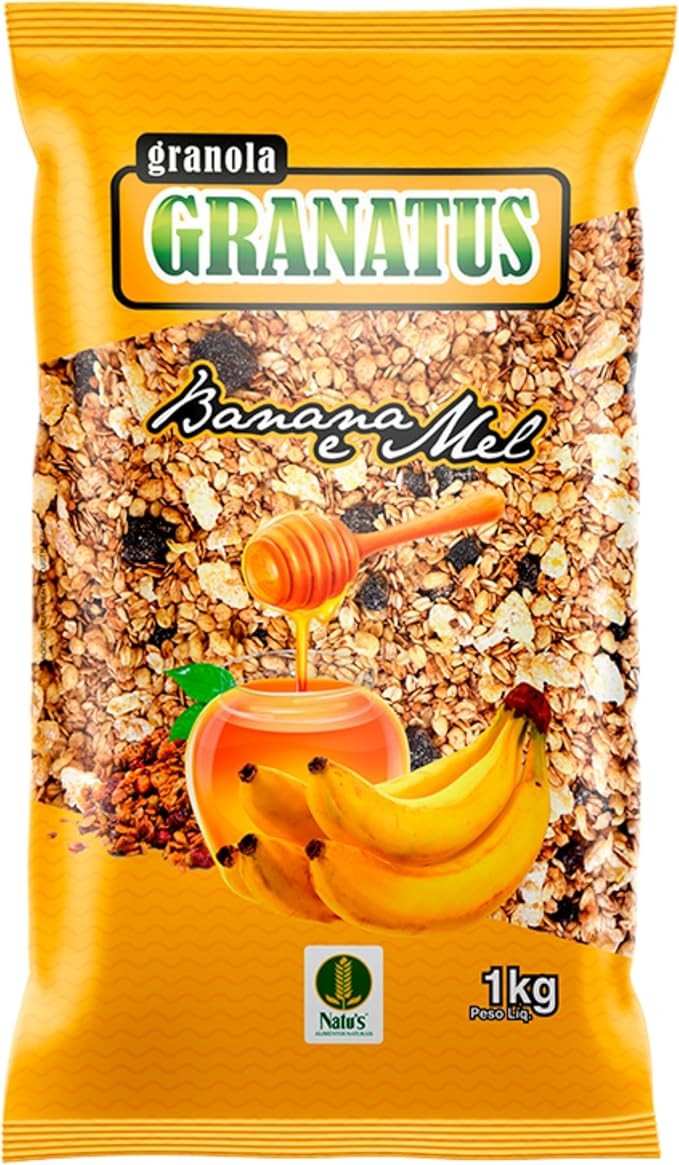 Natu's, Granola com Cereais, Uva Passas, Banana & Mel, Granatus, 1 Kilo