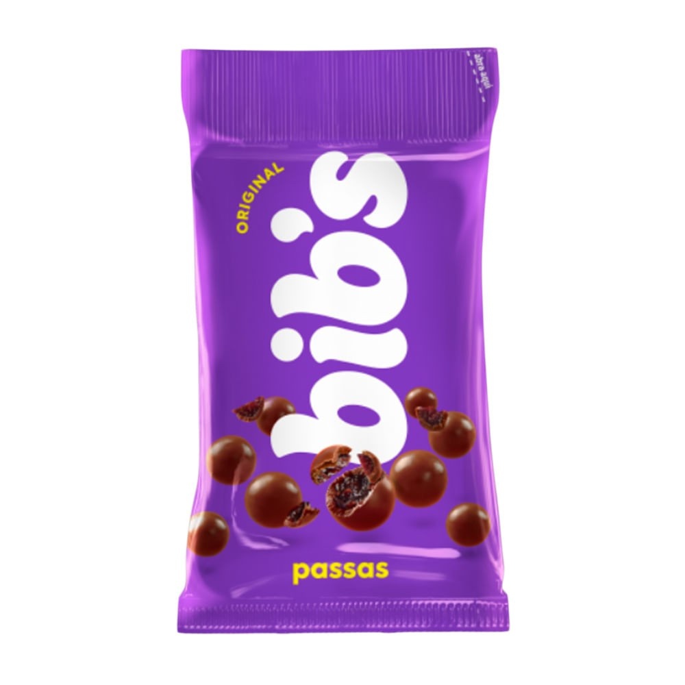 Passas Cobertas Bib’s: Sabor Irresistível em 40g!