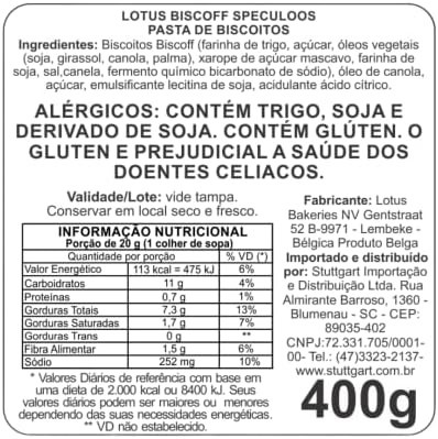 Pasta de Speculoos Biscoff Lotus - 2 unidades (2 x 400g)