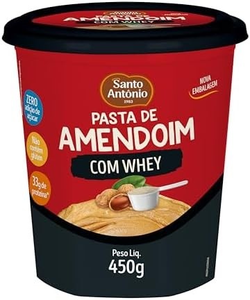 SANTO ANTONIO ALIMENTOS PASTA DE AMENDOIM C/ WHEY POTE 450G
