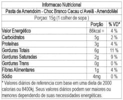 Pasta de Amendoim - 500g Chocolate Branco Cacau c/Avelã - AmendoMel