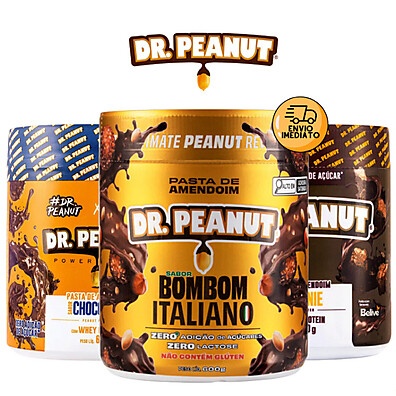 Pasta de Amendoim com Whey Protein 600g - Dr Peanut