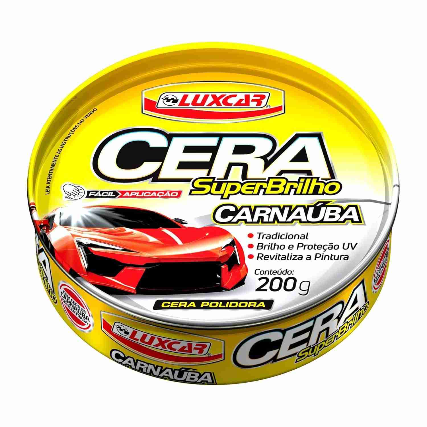 Cera em Pasta Superbrilho Luxcar 200g: Proteção e Brilho Intenso para seu Veículo