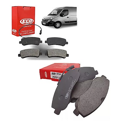 Pastilhas de Freio Renault Master 2.3 2021 22 23 – Kit Completo Dianteiro e Traseiro