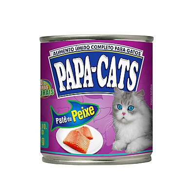 Patê Papa Cats Peixe 280g – Nutrição Real em Cada Lata