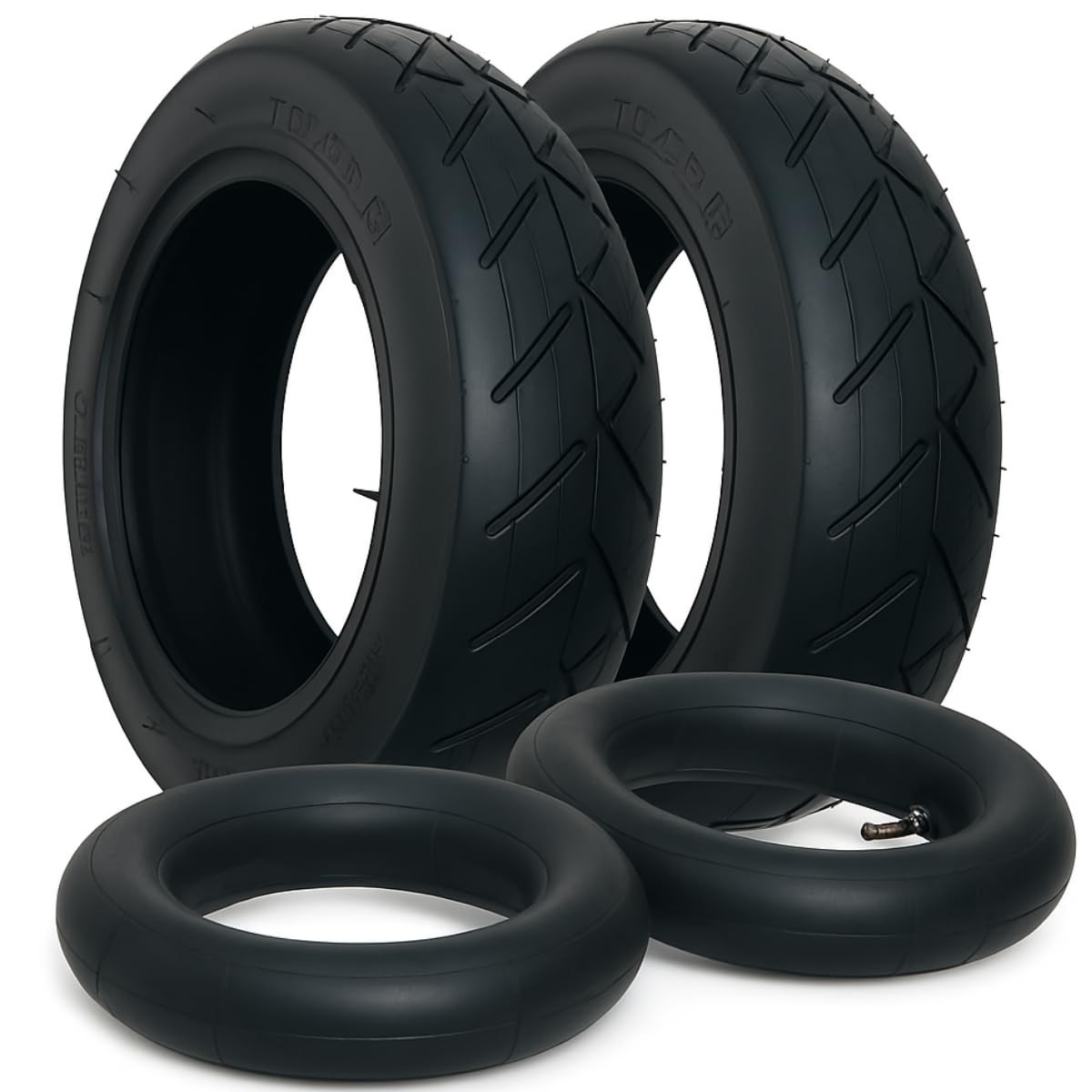 Kit 2 Pneus 10x2.50 + 2 Câmaras de Ar para Patinete Elétrico - Segurança e Desempenho Garantidos!