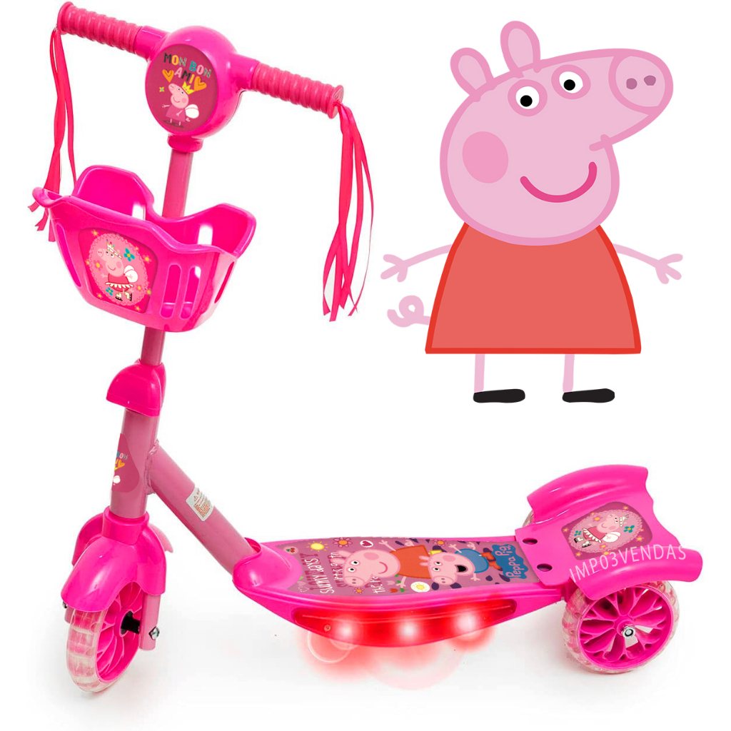 Patinete Peppa Pig: Música, Luzes e Diversão!