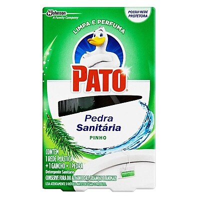 Pato em Pedra com Rede Protetora Pinho 25g: Limpeza e Perfumação Inteligente
