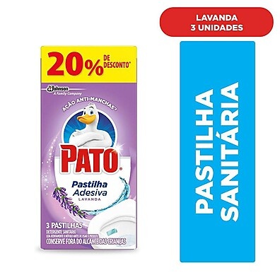 Pato Pastilha Adesiva Lavanda – 3 Unidades com 20% Off