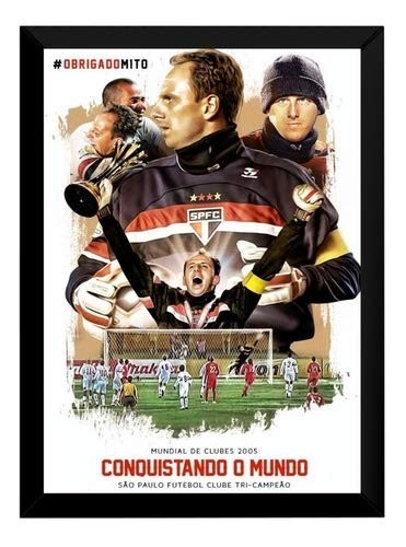 Fanarte Quadro Decorativo São Paulo FC - Arte Exclusiva Rogerio Ceni 42x29cm