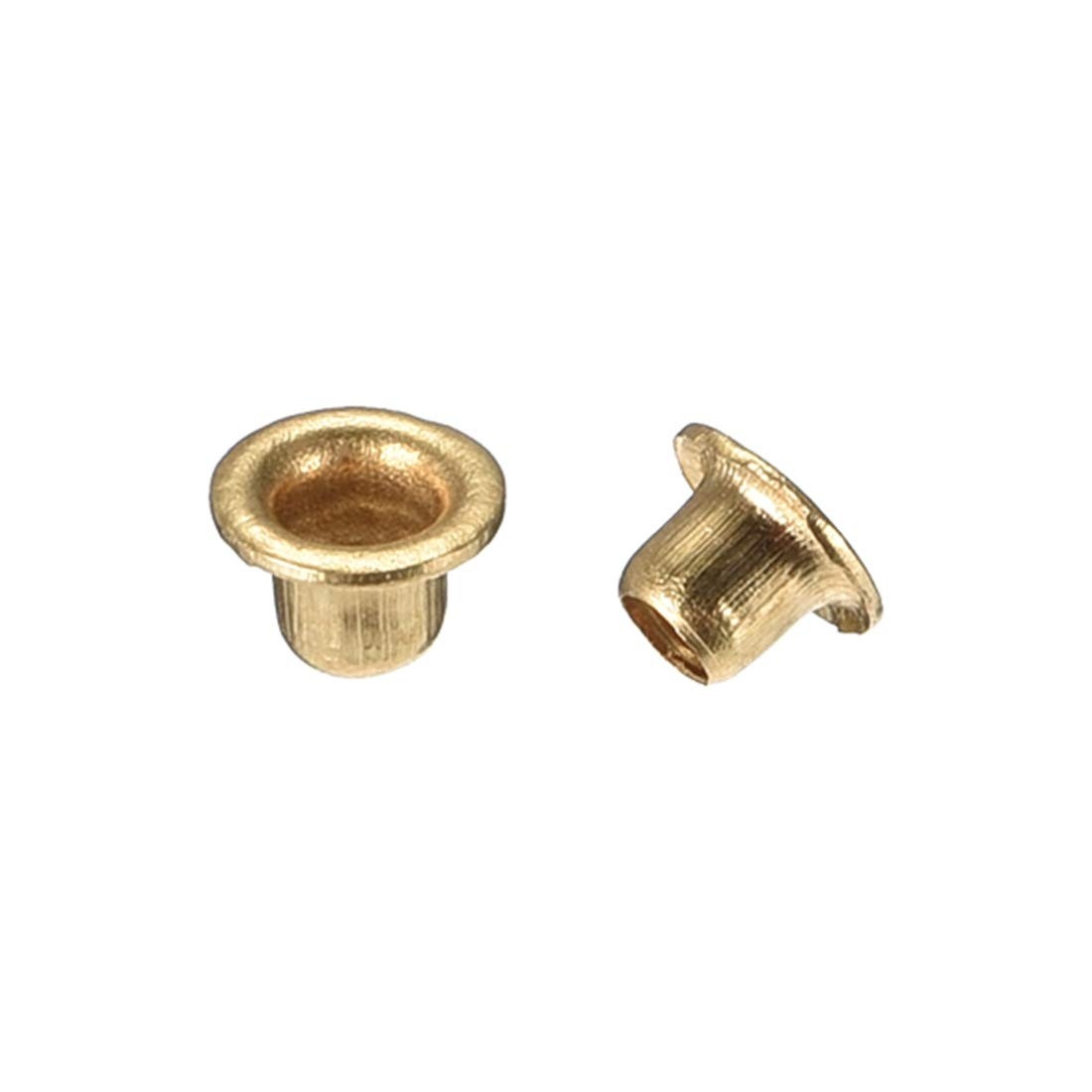 Rebites Vazados de Latão uxcell: 3mm x 3mm para Fixação e Acabamento em PCB e Artesanato