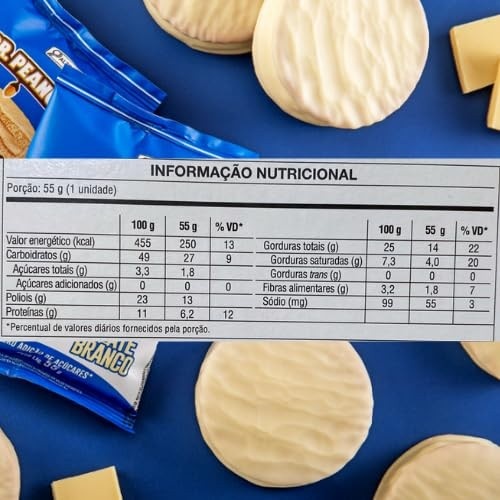 Alfajor Dr Peanut Chocolate Branco - 55G