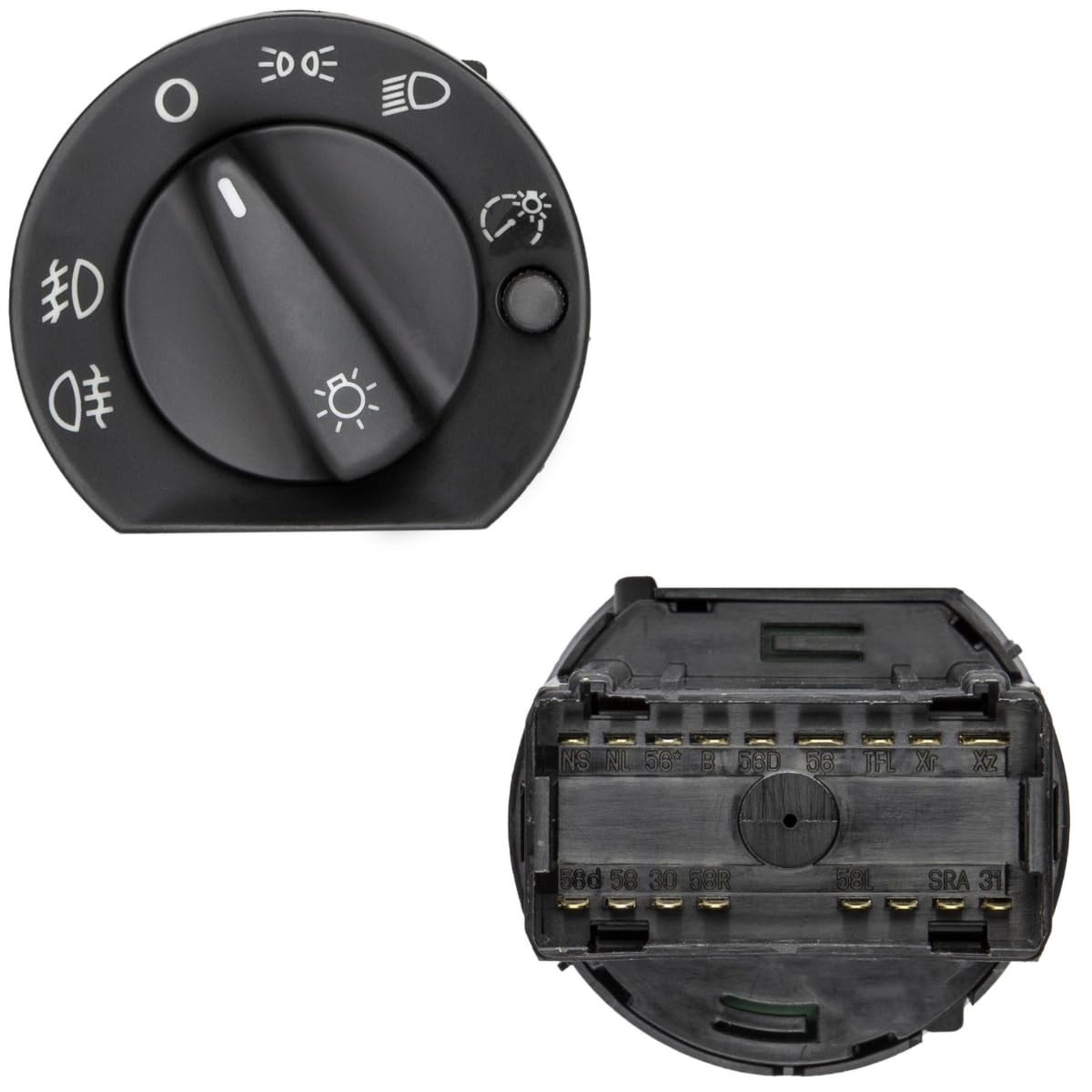 Chave de Luz Comutadora DNI 2127 com Dimmer para VW - Peça Original 373941534E/F/G