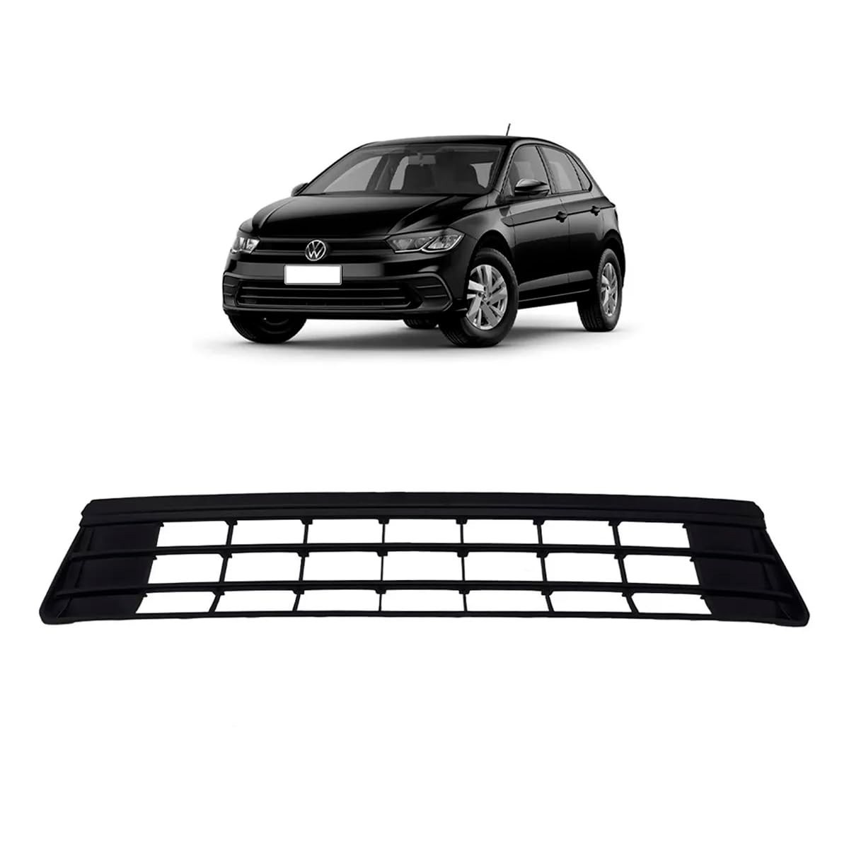 Grade Central Dianteira Inferior Original VW Polo 2023 2024 - Peça Genuína