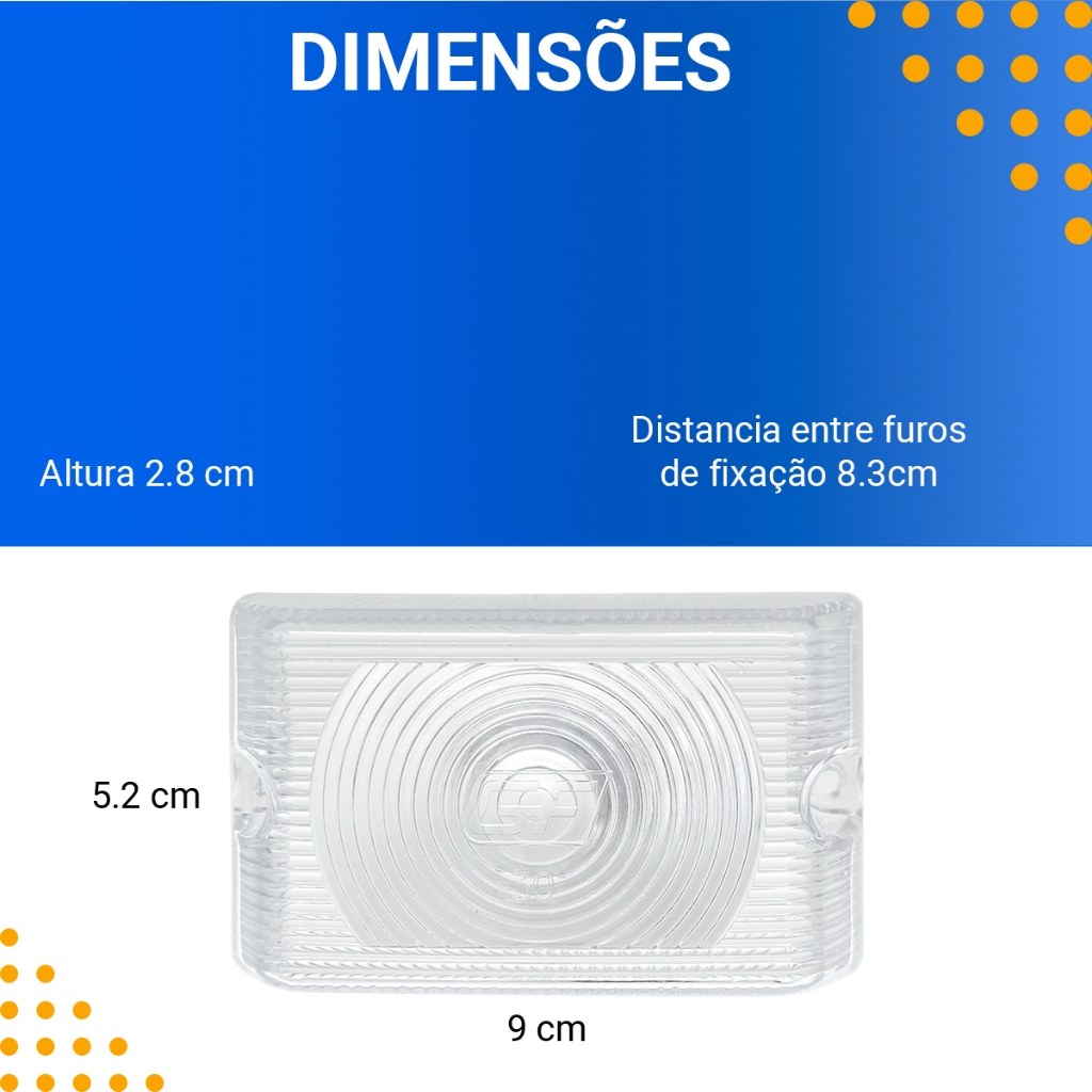 Lente Lanterna Lateral Caminhão GF30 Cristal – Jogo com 2 Peças
