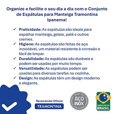 Espátulas para Manteiga Tramontina Ipanema: Kit 6 Peças