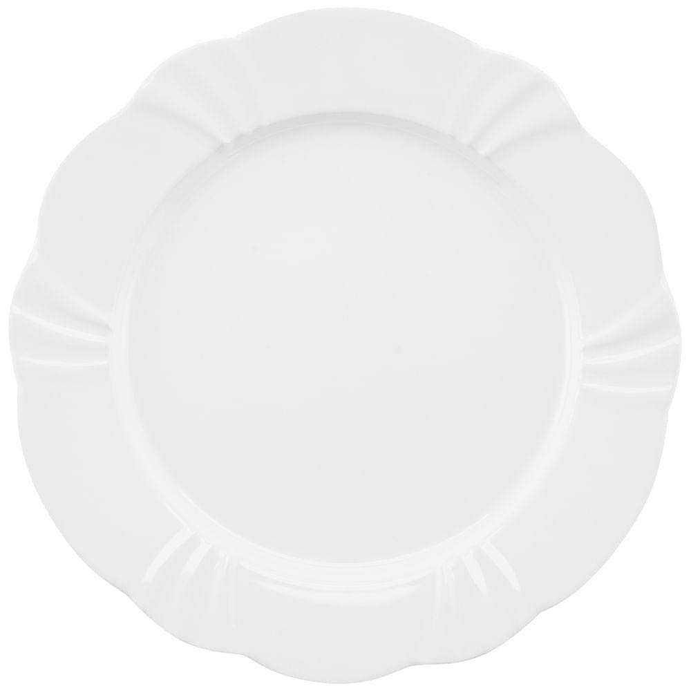 Pratos Raso Oxford Soleil White - Jogo com 6 Peças para Refeições Elegantes