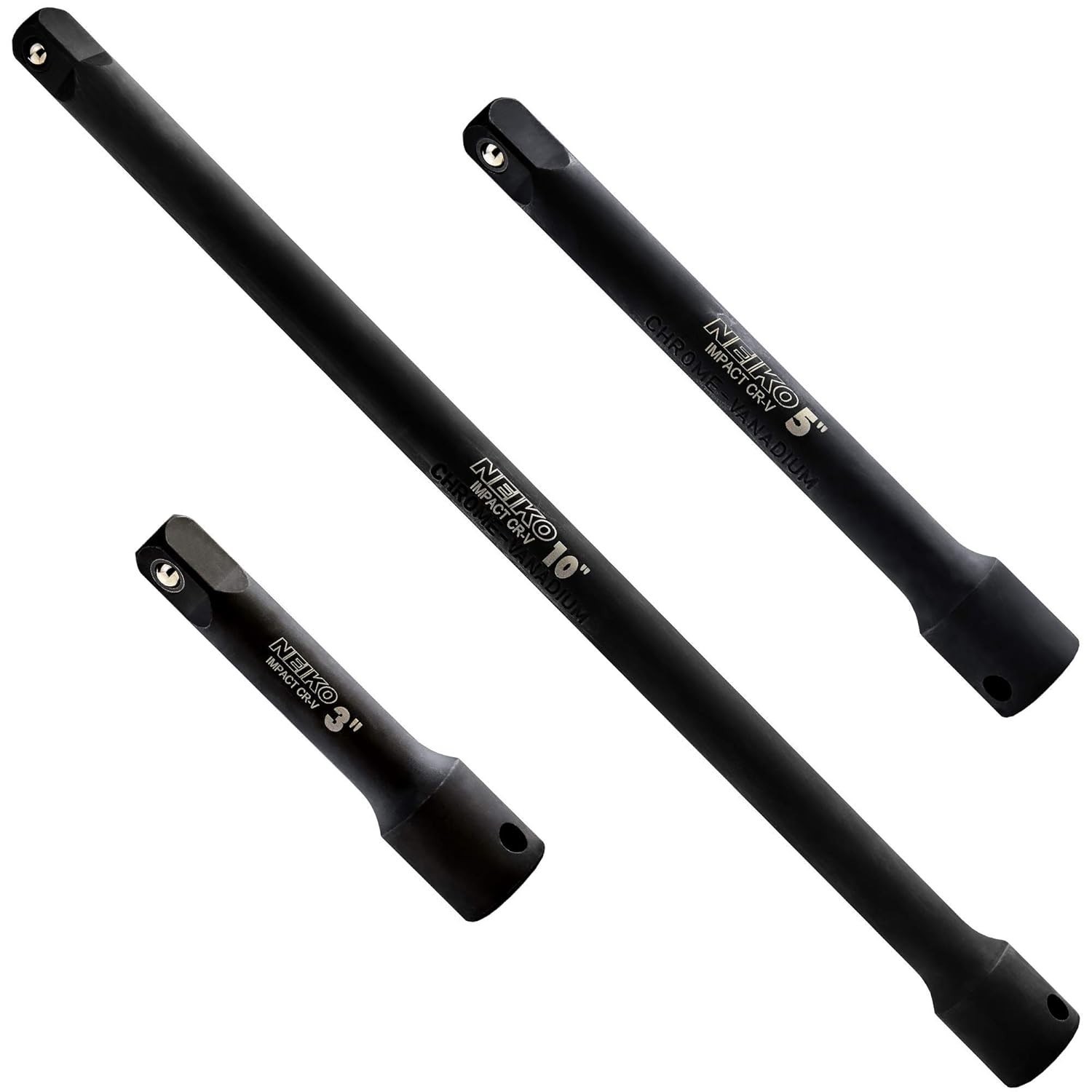 Conjunto de Extensão de Impacto NEIKO 3 Peças 3/8" - Alcance Máximo em Áreas Difíceis