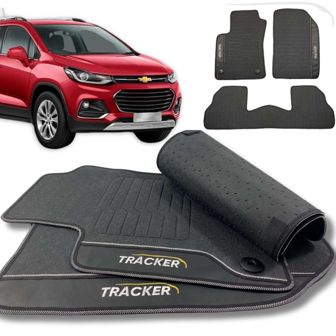 Tapete Emborrachado Tracker 2014-2019 3 Peças - Proteção e Estilo Premium