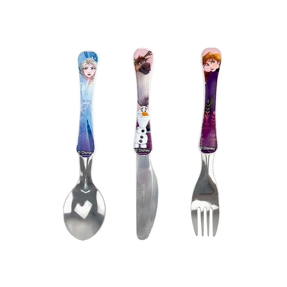 Conjunto de Talheres Frozen Simonaggio - 3 Peças Ergonômicas para Crianças