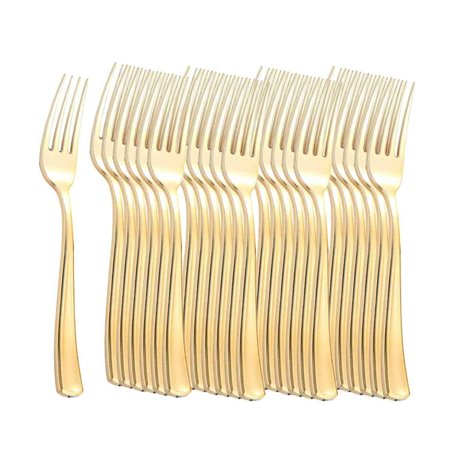 Conjunto de Utensílios Jantar Descartáveis Plástico 25 Peças - Ideal para Festas e Eventos