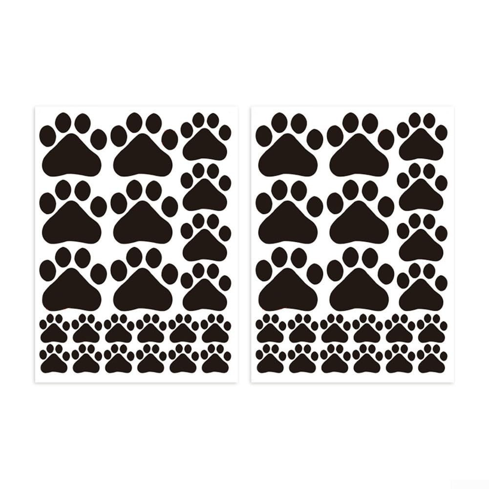 Decalques de Patas de Cachorro para Parede – 44 Peças de Arte Adesiva em Vinil para Decoração de Quarto Infantil, Sala e Ambientes Pet Friendly