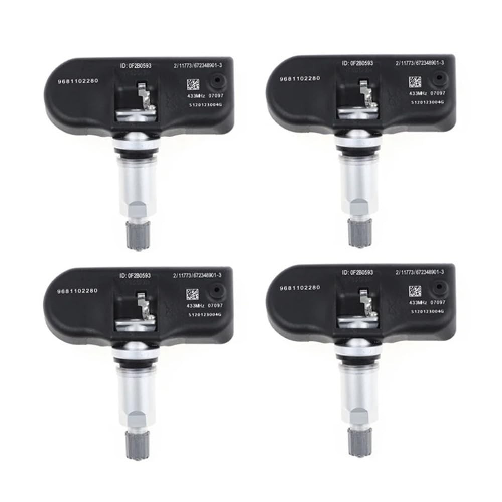 Sensor TPMS 4 Peças para Citroen C4/C5/C6/C8 e Peugeot 407/207/307/607 - Monitore a Pressão dos Seus Pneus!