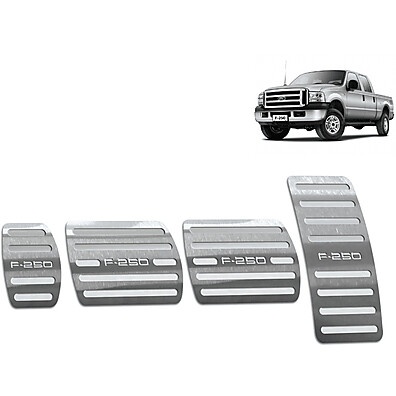 Pedaleira Ford F-250 Manual Aço Inox: Proteja e Esportivize