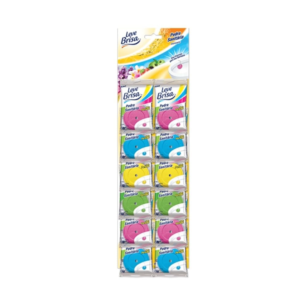 Pedra Sanitária Leve Brisa 25g - Kit com 12 Unidades | Fragrâncias Refrescantes