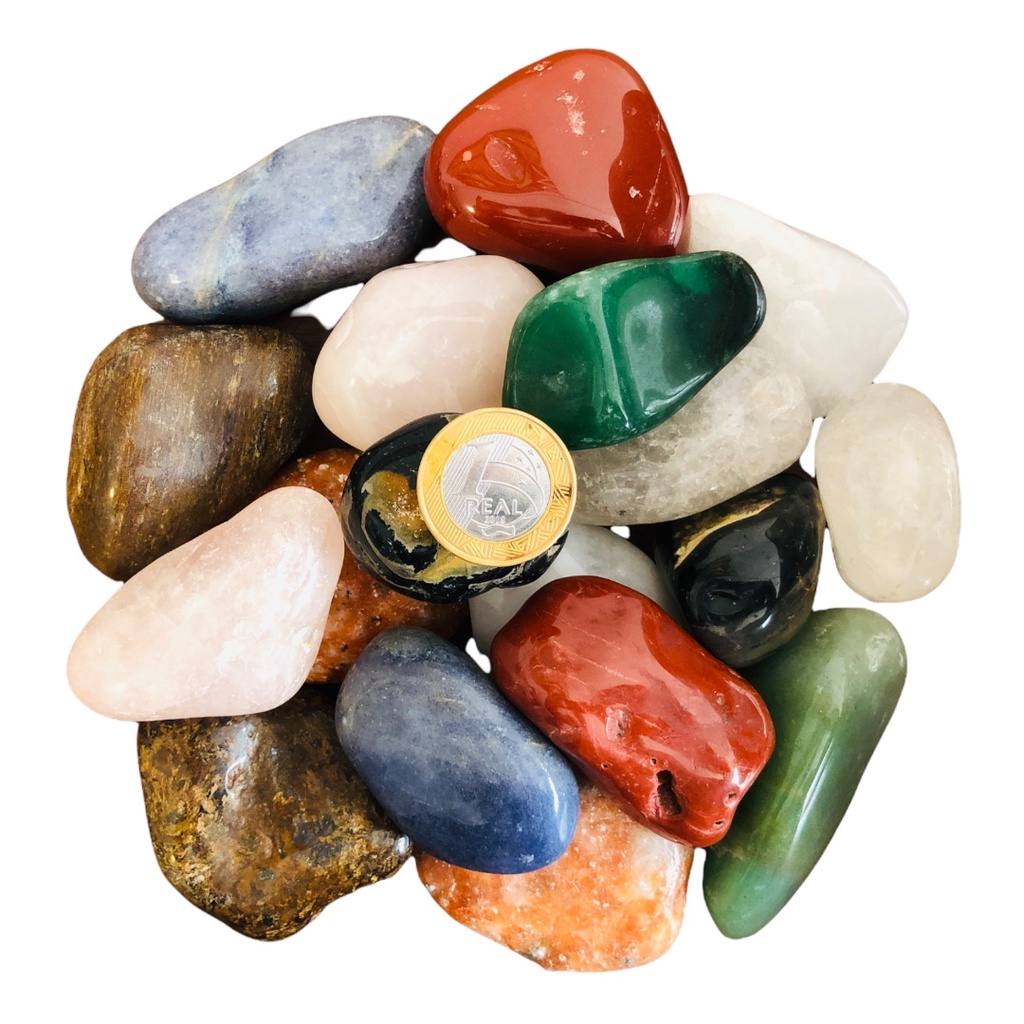 Pedras Naturais Mistas Roladas 4-6cm - 500g