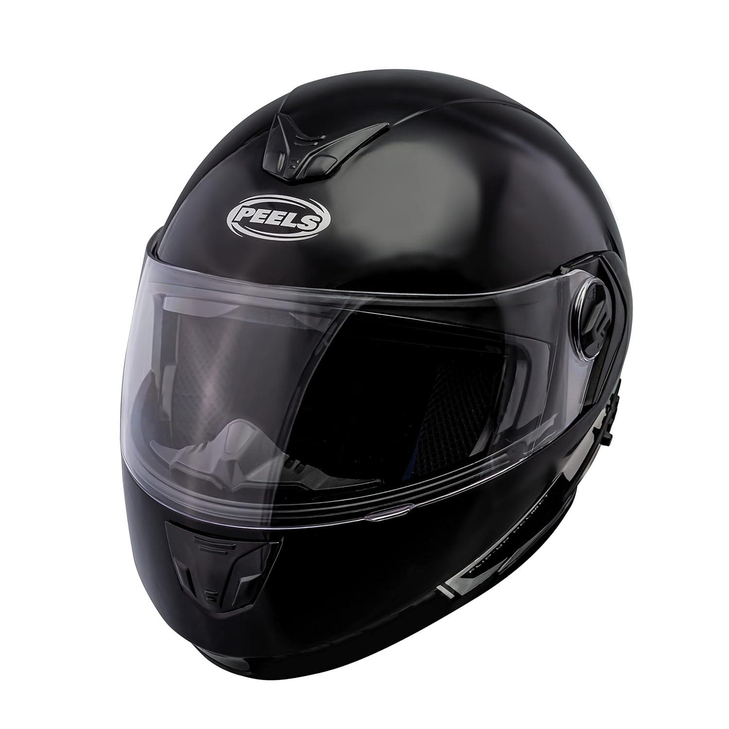 Capacete Articulado Peels U-Rb2 Classic Preto/Prata - Segurança e Estilo para Sua Moto
