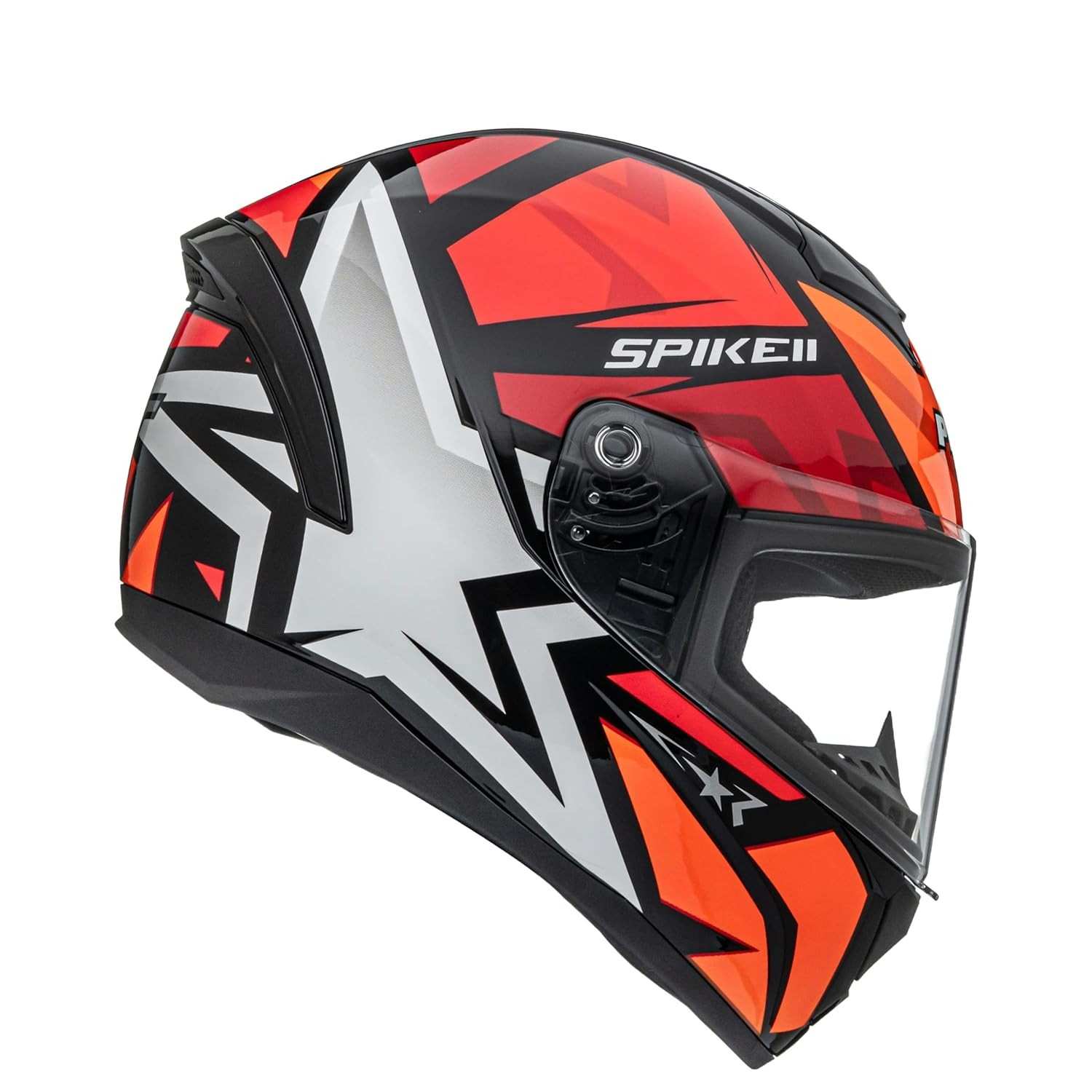 Capacete Peels Spike 2 1ST Preto Brilhante Vermelho: Segurança e Estilo para Você!