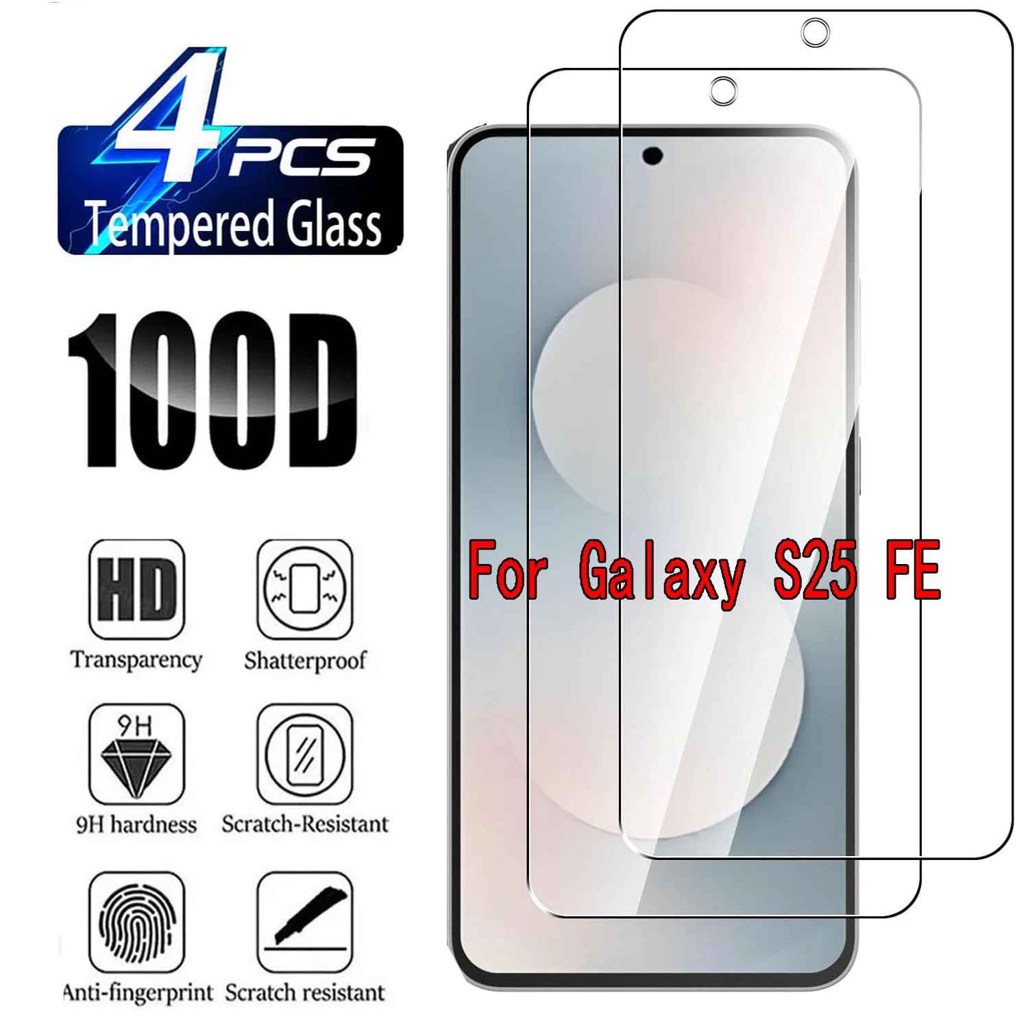 Película 9H para Samsung Galaxy S25 FE: Blindagem HD Total