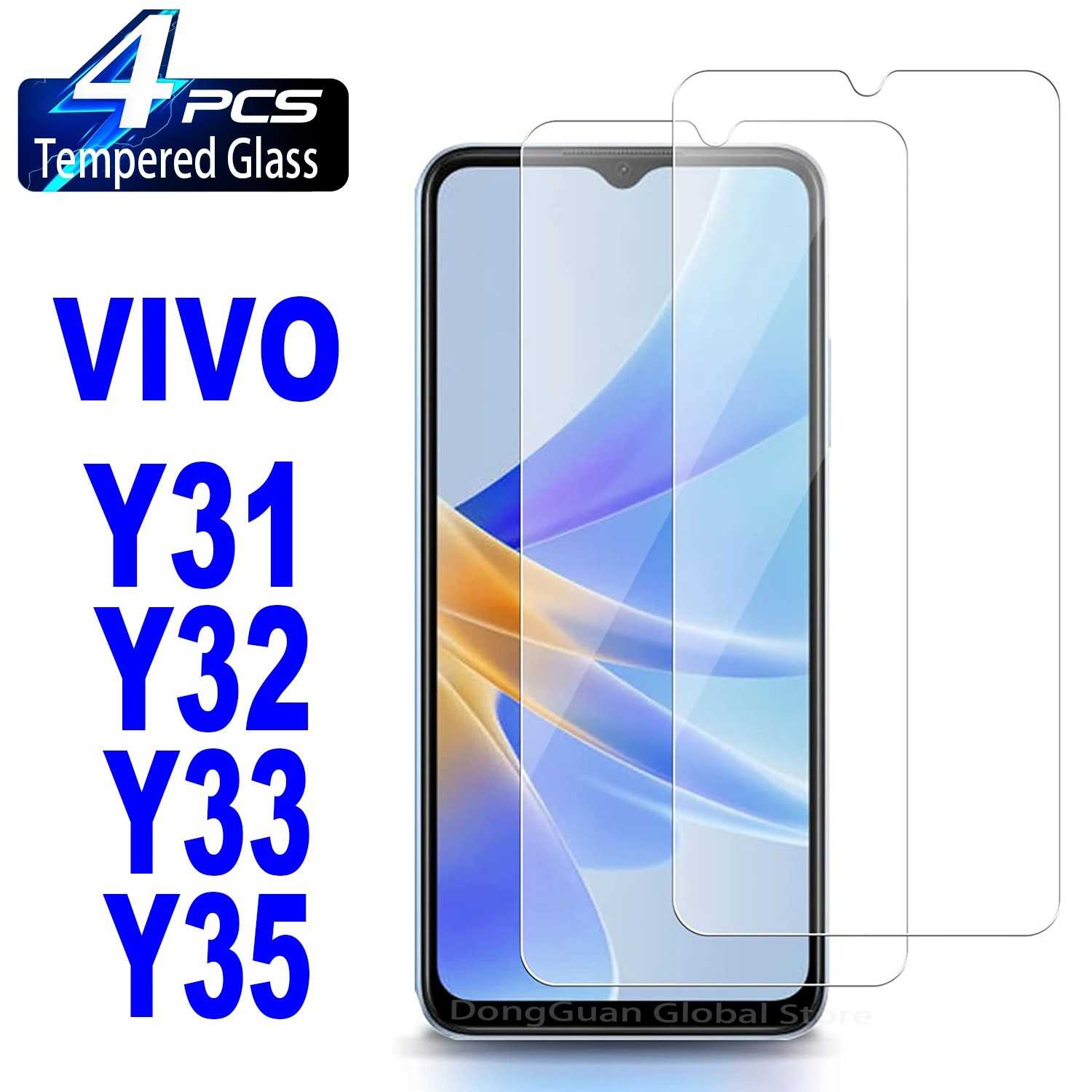 Película 9H para Vivo Y31, Y32, Y33 e Y35: Proteção de Elite