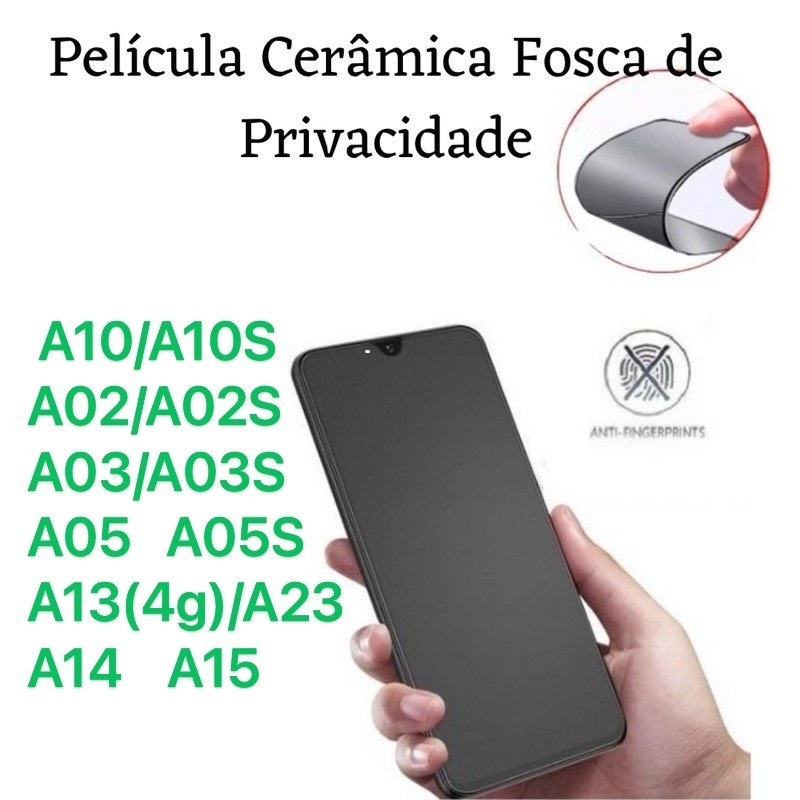 Película Cerâmica Fosca Privacidade para Samsung Galaxy A02/A12/A03 – Proteção Total e Estilo