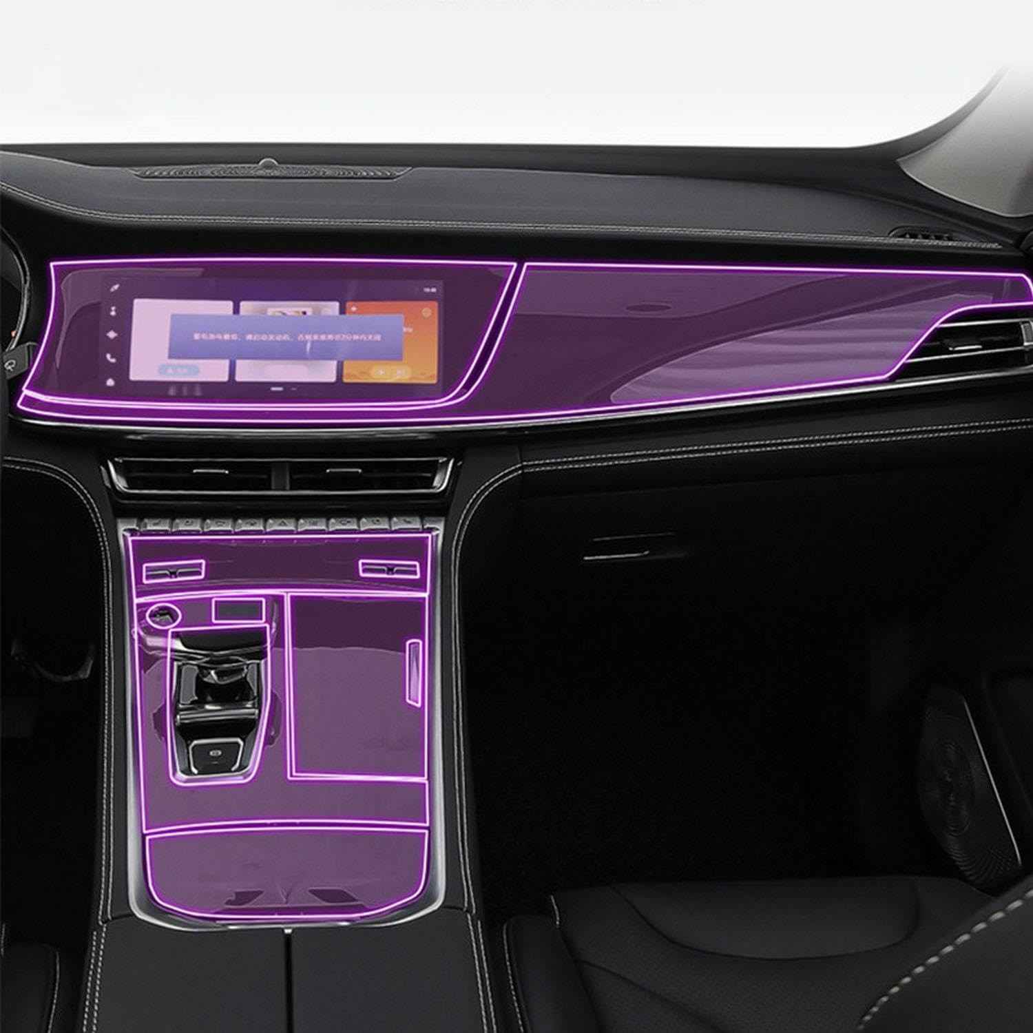 Película Protetora TPU Transparente para Console do Changan CS85 COUPE 2019-2023 | Proteção Total Contra Arranhões