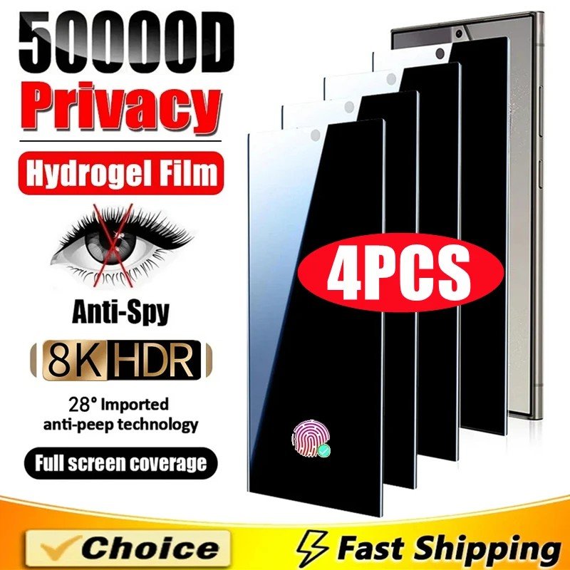 Película de Privacidade Samsung: Kit 4 Unidades Hydrogel