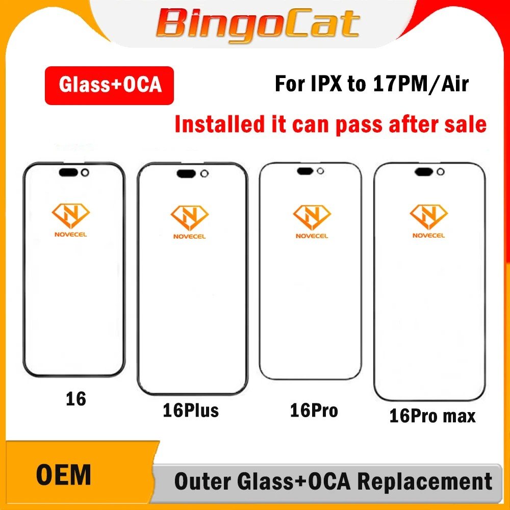 Película de Vidro + Cola OCA: iPhone 12-17