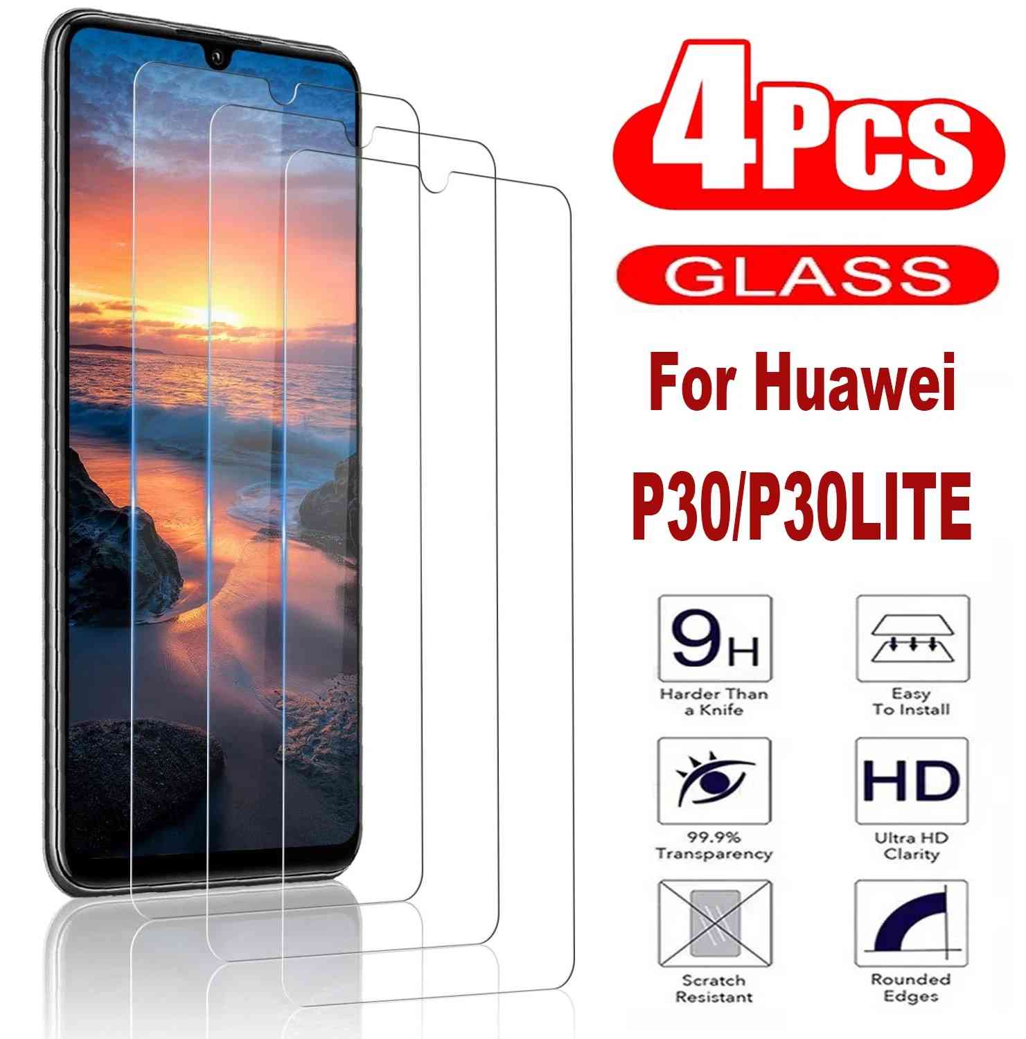 Película de Vidro Huawei P30/P30 Lite: Proteção 9H HD
